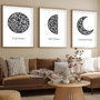 Wallity Huhu225 Cuadro Decorativo Multicolor de 3 Piezas (50 x 35 cm)